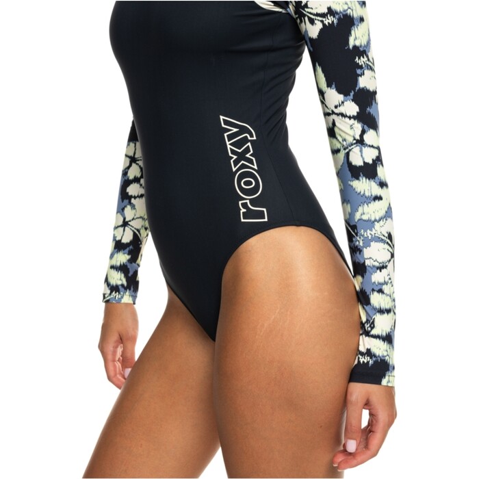 2024 Roxy Womens Active One Piece Surfsuit ERJWR03801 - Wild Wind Hibiscus Mirage